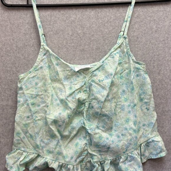 Abound Light Blue Blue Floral Spaghetti Strap Tank Top - Picture 2 of 5